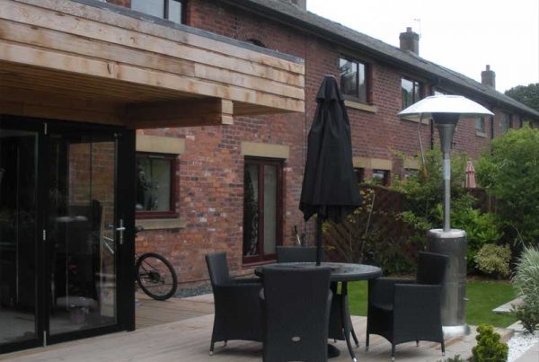 Contemporary garden room in open countryside
