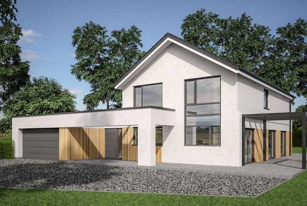 Contemporary remodelling of and extension to detached house